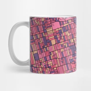 Toronto Map Pattern in Purple & Pink Mug